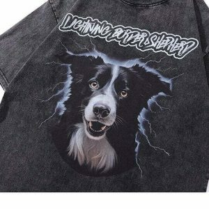 dynamic lightning border shepherd tee   youthful urban style 7934