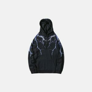 dynamic lightning strikes hoodie   urban & youthful style 1172