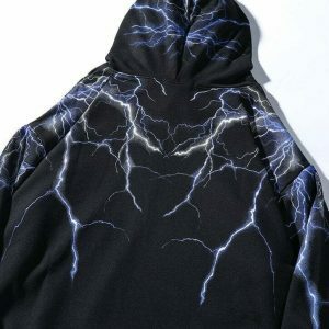 dynamic lightning strikes hoodie   urban & youthful style 7308