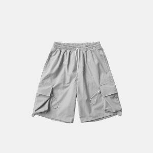 dynamic multi pocket cargo shorts   streetwear essential 8591