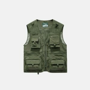 dynamic multi pocket cargo vest breathable & urban fit 5234