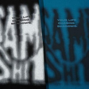 dynamic shadow print sweatshirt   youthful urban vibe 7624