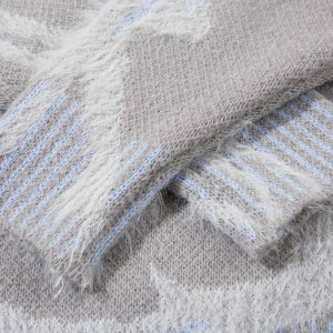 dynamic spliced contrast knit sweater youthful appeal 7735