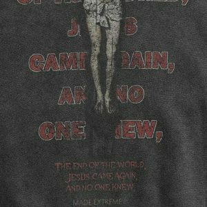 edgy crucifix washed hoodie youthful streetwear icon 7846