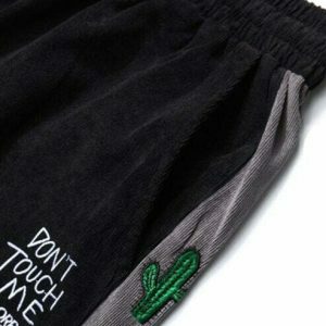 edgy don't touch me sweatpants   bold statement design 6650