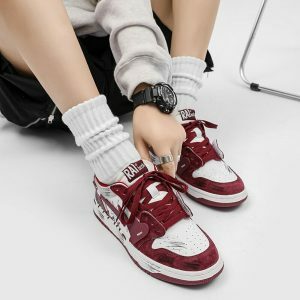 electrifying heart shoes   bold & youthful streetwear staple 3755