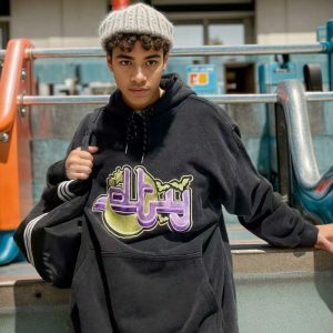 embroidered bats hoodie   chic & youthful urban style 5551