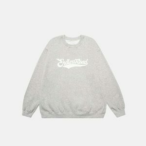 endless road sweatshirt youthful letter print design 5782