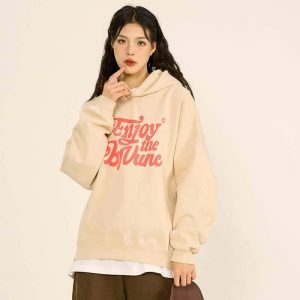 enjoy life graphic hoodie   youthful & inspiring streetwear 1975