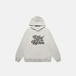 enjoy life graphic hoodie   youthful & inspiring streetwear 3899