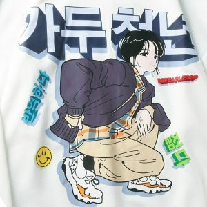 fearless anime girl hoodie youthful & bold streetwear icon 6630