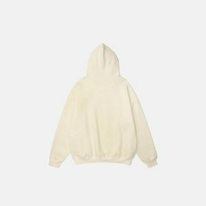 feel good bear print hoodie   youthful & cozy streetwear staple 1382