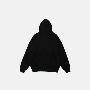 feel good bear print hoodie   youthful & cozy streetwear staple 1797