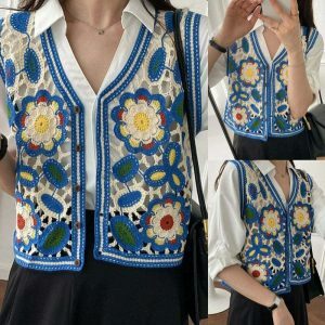 floral pattern cardigan for women   chic & timeless comfort 7274