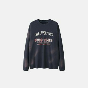 good times print sweatshirt youthful & iconic design 3145