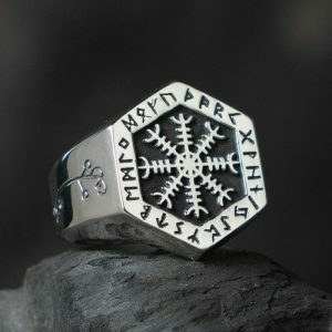 gothic nordic compass ring   exclusive crafted design 2759