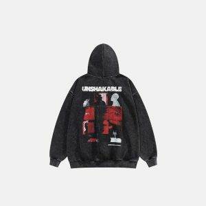 gothic oversized hoodie youthful & edgy streetwear staple 6713