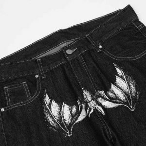 gothic vampire denim pants   edgy & youthful streetwear staple 6197