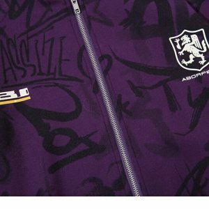 graffiti graphic hoodie zip up youthful urban appeal 2597