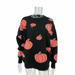 halloween pumpkin sweater oversized & youthful design 5593