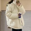 heart emblazoned women's puffer jacket chic & cozy 8720