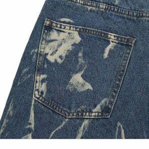 hipster tiedye denim pants vibrant & youthful style 3282