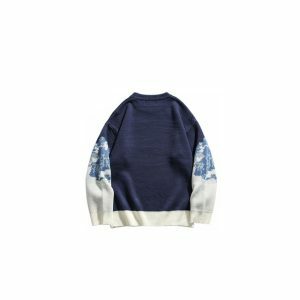 iconic alps print sweater   youthful & dynamic design 5598