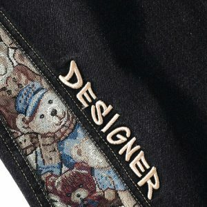 iconic baggy bear patchwork denim youthful & edgy style 2102