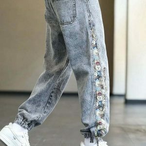 iconic baggy bear patchwork denim youthful & edgy style 5572
