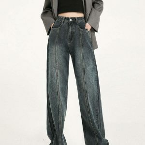 iconic baggy denim jeans vintage straight cut style 3496