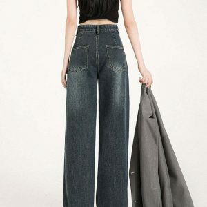 iconic baggy denim jeans vintage straight cut style 5622