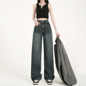 iconic baggy denim jeans vintage straight cut style 6212