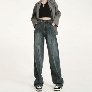 iconic baggy denim jeans vintage straight cut style 7012