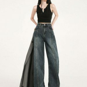 iconic baggy denim jeans vintage straight cut style 7825