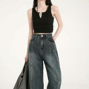 iconic baggy denim jeans vintage straight cut style 8735