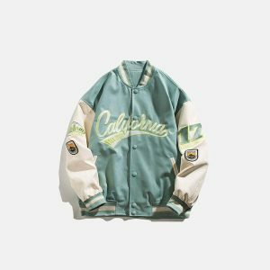 iconic california varsity jacket   youthful & urban style 1712