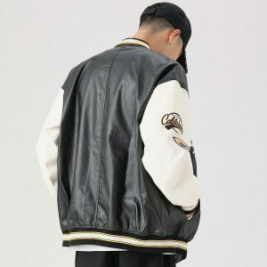 iconic california varsity jacket   youthful & urban style 6008