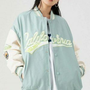 iconic california varsity jacket   youthful & urban style 6958