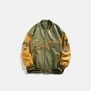 iconic california varsity jacket   youthful & urban style 7082