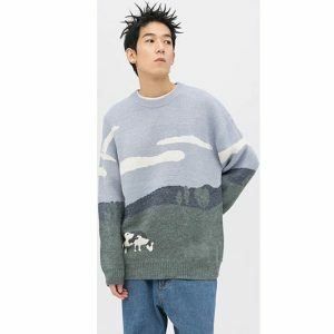 iconic dutch landscape sweater   youthful & crafted design 5909