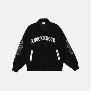 iconic knock knock who dat jacket   streetwear staple 2386