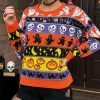 iconic pumpkin print sweater halloween chic & cozy 6657