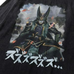 iconic samurai graphic sweatshirt   youthful & bold style 3288