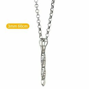 iconic spacetime arrow ring necklace in silver 1169