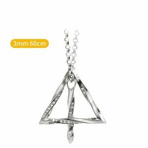 iconic spacetime arrow ring necklace in silver 1170