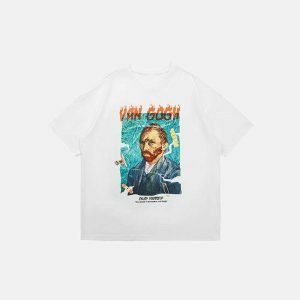 iconic van gogh oil painting tee youthful artistic flair 5718