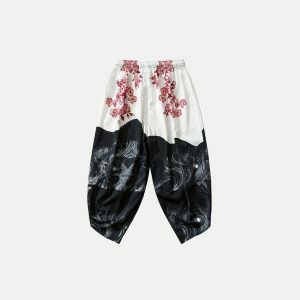 japanese floral pants with vibrant design youthful appeal 6214