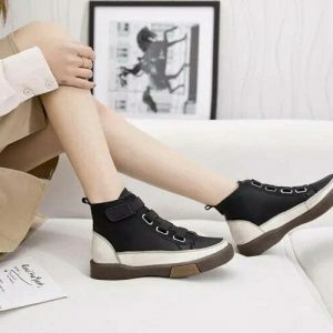 leather laceup highneck shoes   sleek & edgy streetwear staple 2192