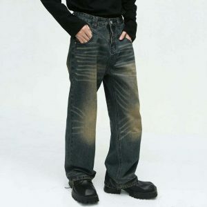 loose vintage denim jeans   baggy & youthful streetwear 4509