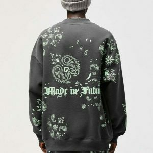 luminous paisley sweatshirt youthful & dynamic design 3309